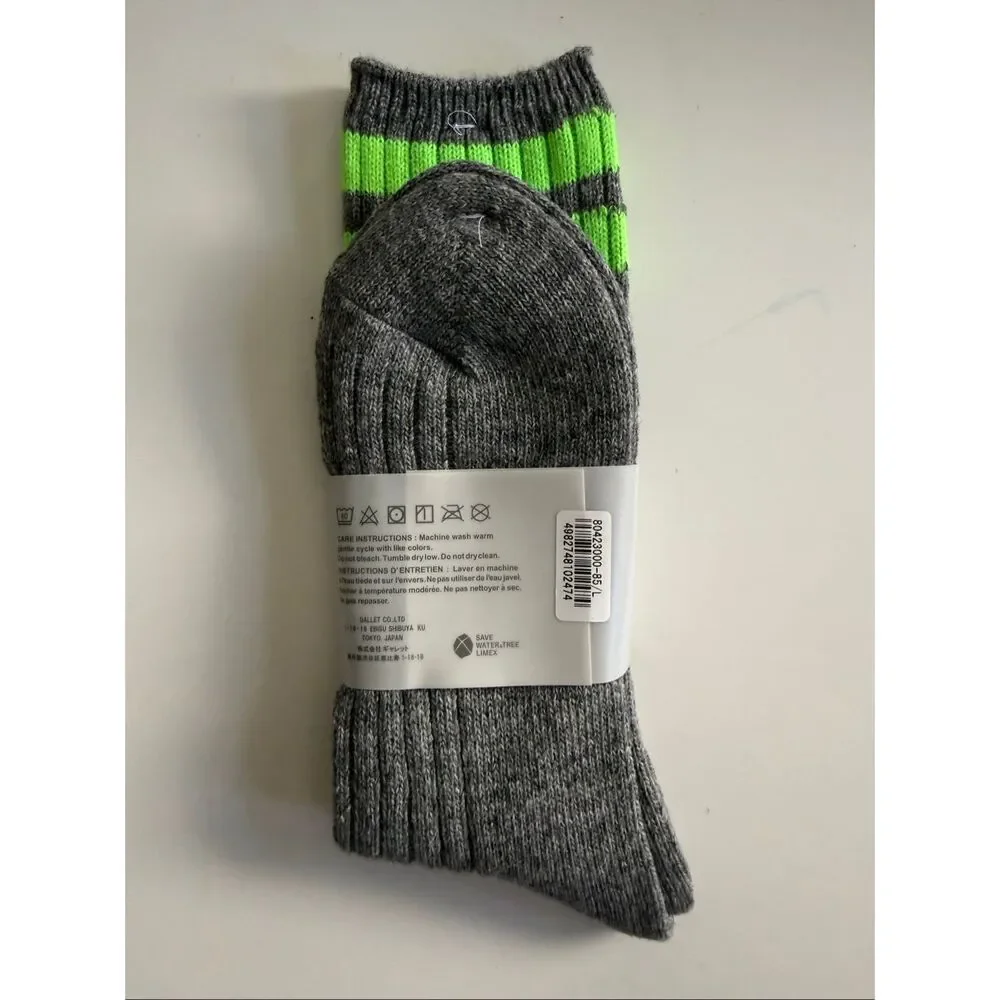 Anonymous ISM Socks Crew Made in Japan Cashmere Blend One Size Fits Most